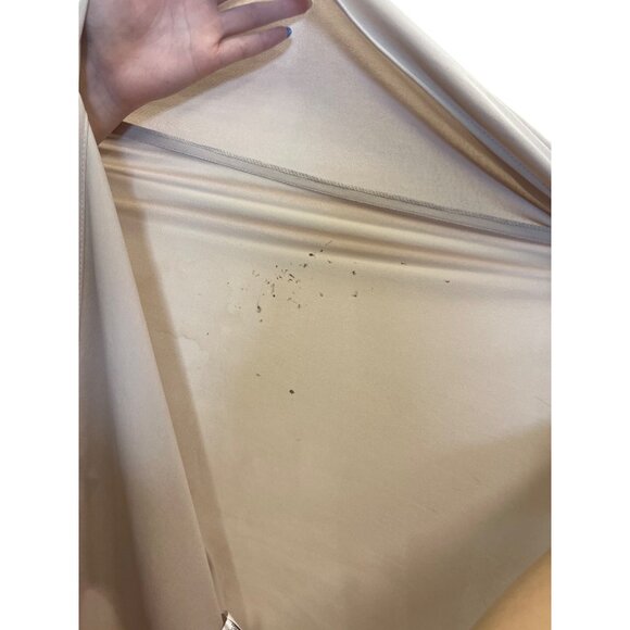 XSCAPE Silver Metallic Halter Neck Gown With Chain Detail Elegant Long Dress Eve - Picture 9 of 11